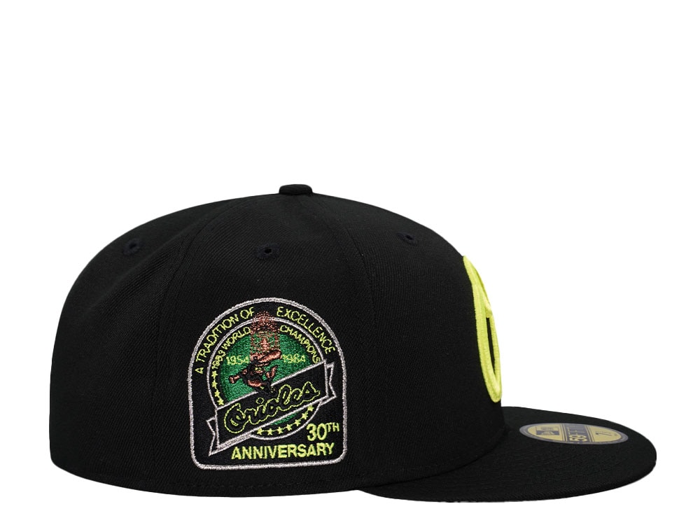 New Era Baltimore Orioles 30th Anniversary Black Neon Edition 59Fifty Fitted Cap