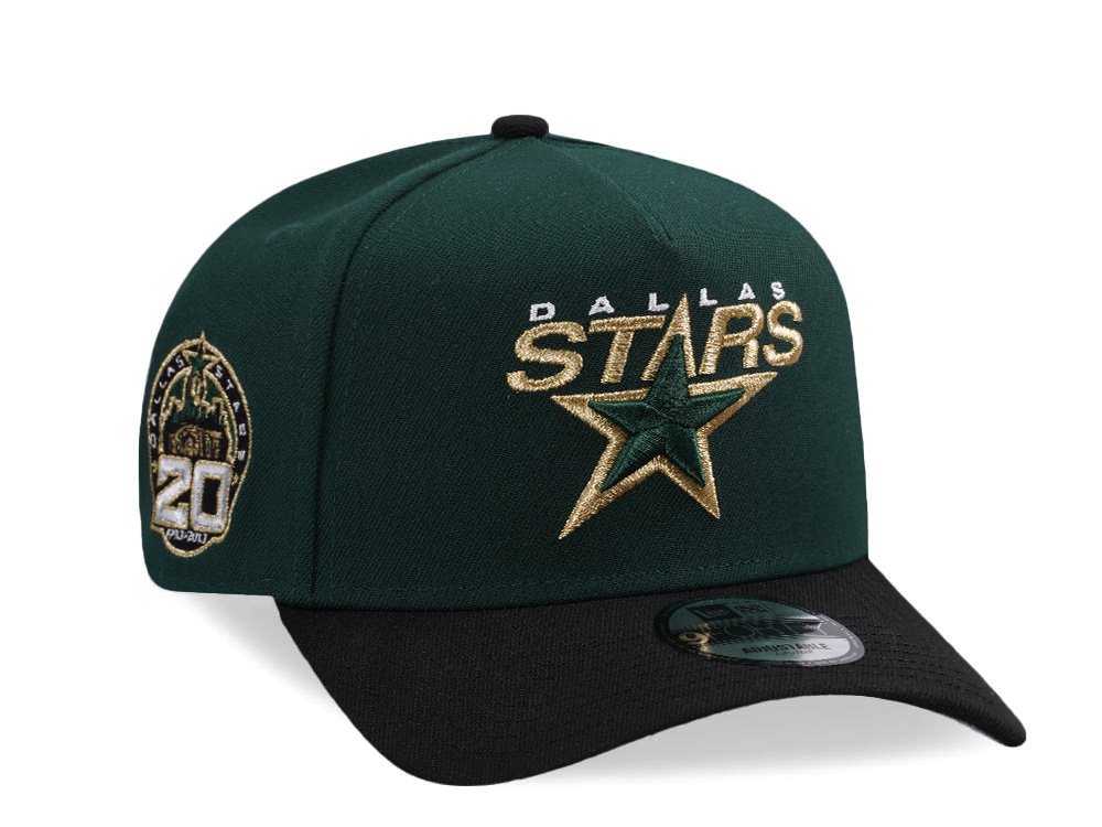 New Era Dallas Stars 20th Anniversary Green Two Tone Edition 9Forty A Frame Snapback Cap
