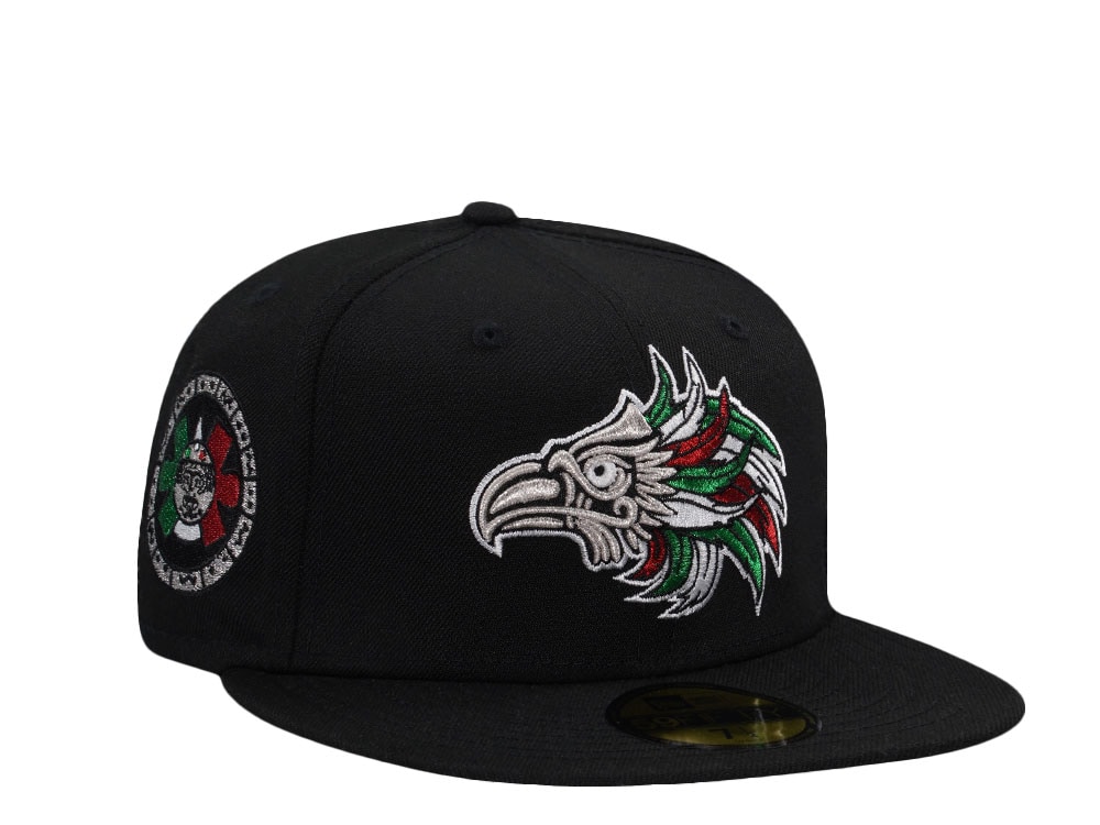 New Era Mexico Aztec Eagle Warrior Black Prime Edition 59Fifty Fitted Cap