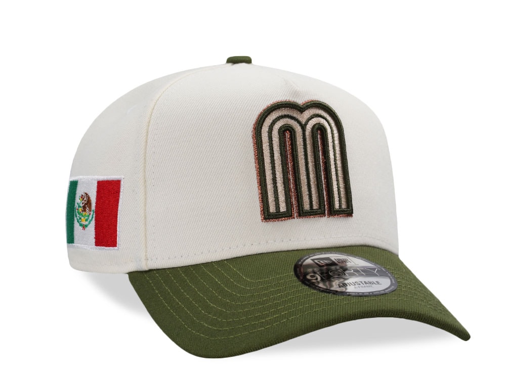 New Era World Baseball Classic Mexico Chrome Two Tone Edition 9Forty A Frame Snapback Cap