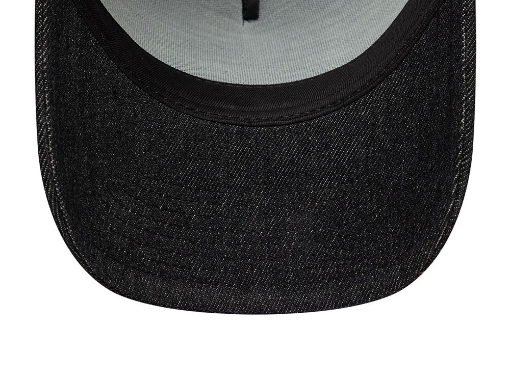New Era Patch Black Denim Edition 9Forty A Frame Trucker Snapback Cap