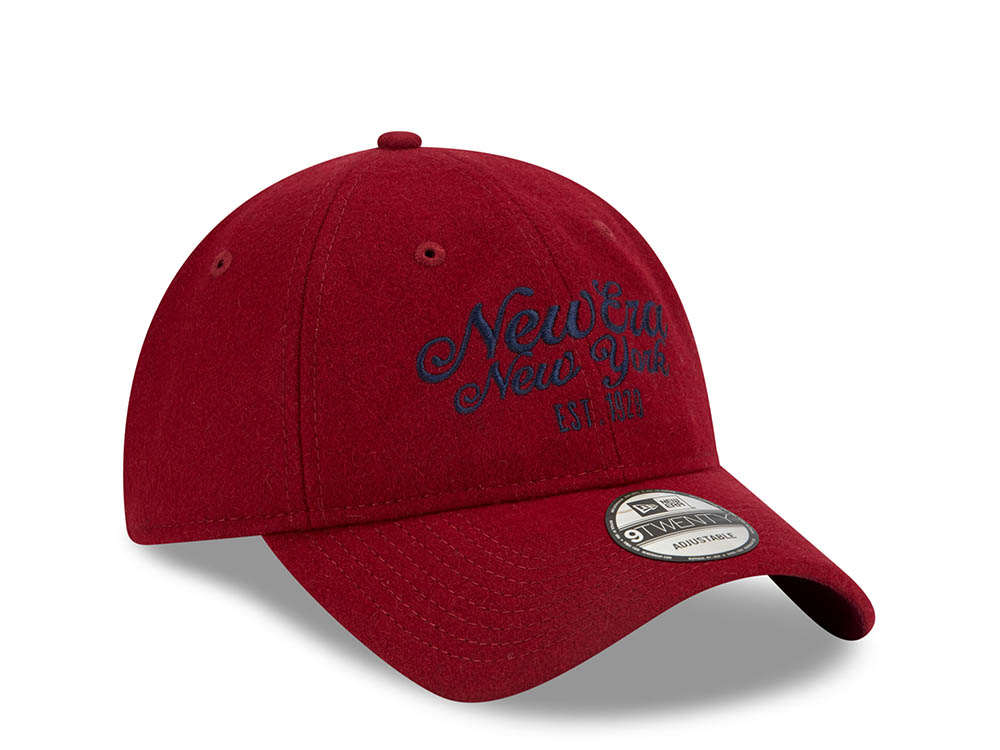 New Era Melton New York Est. 1920 Red 9Twenty Strapback Cap