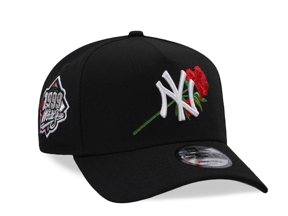 New Era New York Yankees World Series 1999 Black Rose Edition 9Forty A Frame Snapback Cap