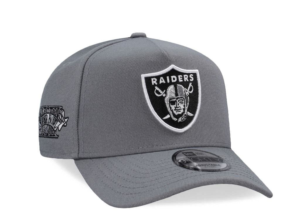 New Era Las Vegas Raiders Super Bowl Champions XVIII Gray Prime Edition 9Forty A Frame Snapback Cap