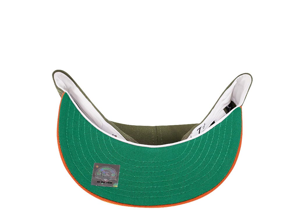 New Era Buffalo Bisons 30 Seasons Olive Metallic Two Tone Prime Edition 59Fifty Fitted Cap