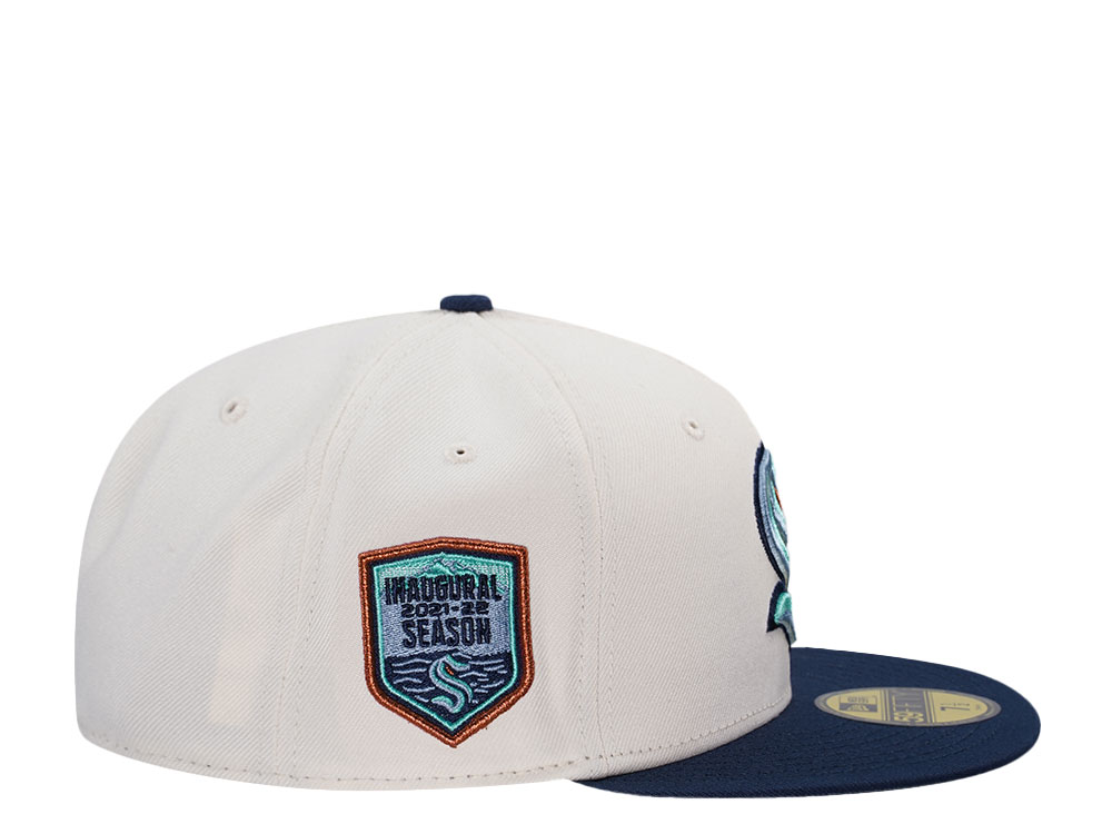 New Era Seattle Kraken Inaugural Season 2021 Chrome Two Tone Prime Edition 59Fifty Fitted Cap