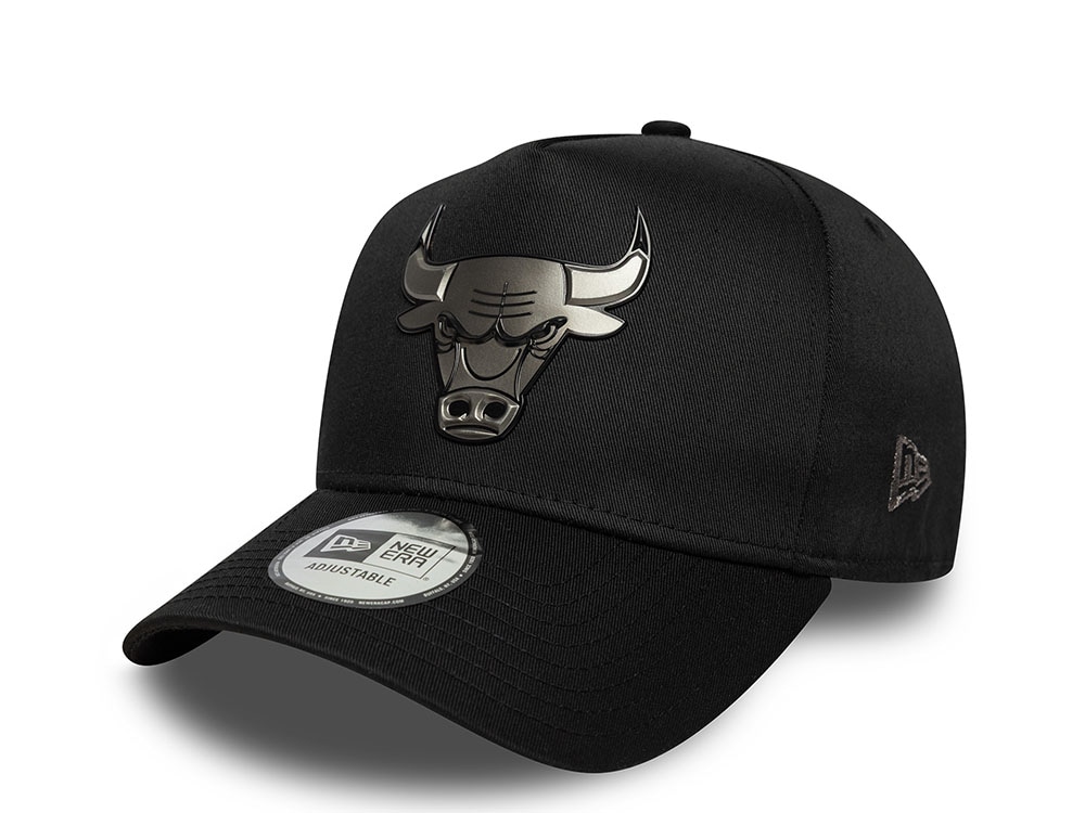 New Era Chicago Bulls Metallic Black 9Forty A Frame Snapback Cap