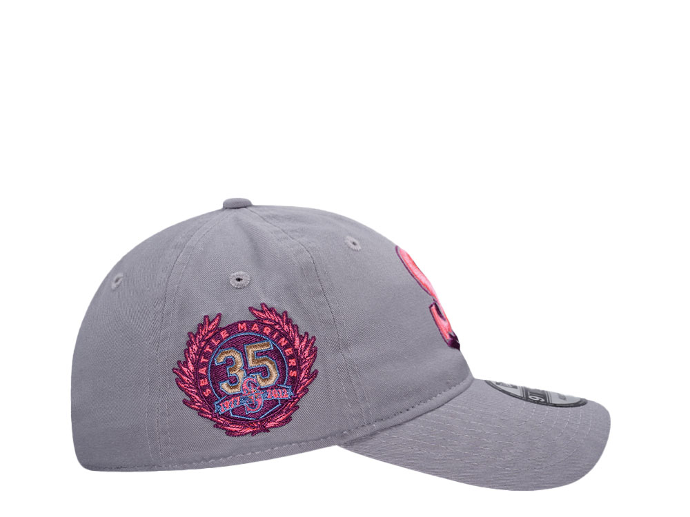 New Era Seattle Mariners 35th Anniversary Pink Glow Gray Edition 9Twenty Strapback Cap
