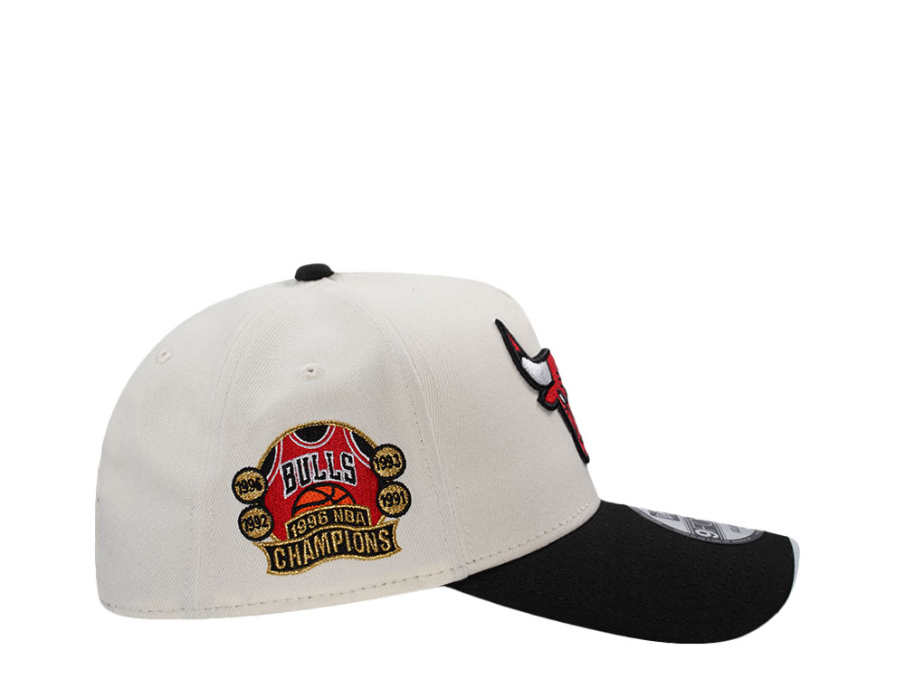 New Era Chicago Bulls NBA Champions 1996 Chrome Two Tone Edition 9Forty A Frame Snapback Cap