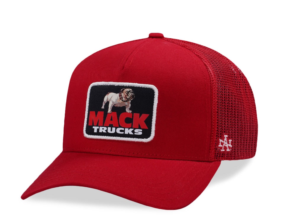 American Needle Mack Trucks Red Valin Trucker Snapback Cap