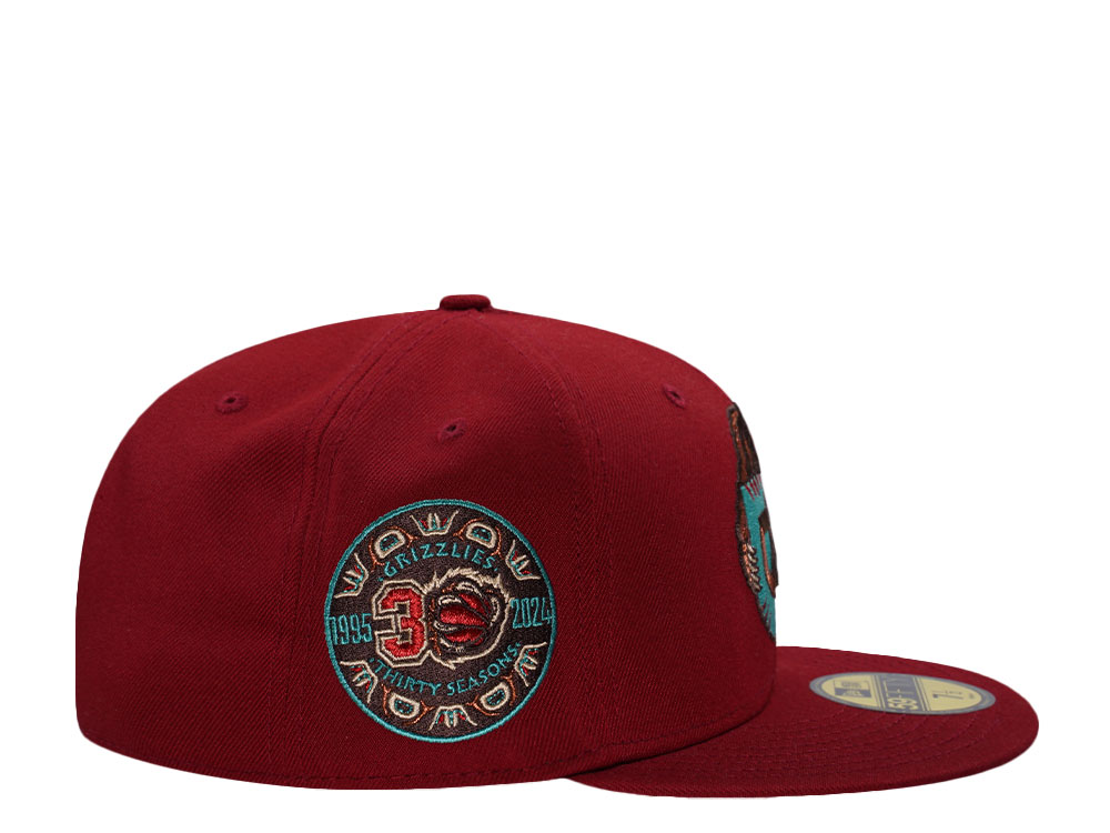 New Era Memphis Grizzlies 30th Anniversary Red Prime Edition 59Fifty Fitted Cap