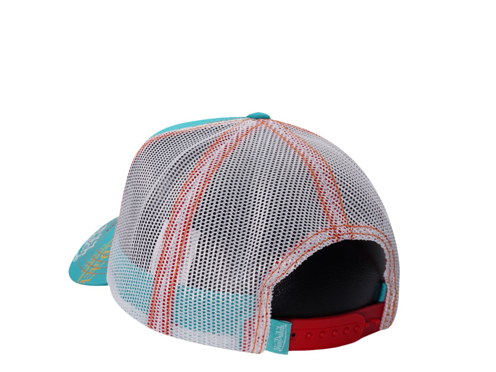 Von Dutch Oval Patch Teal Trucker Snapback Cap