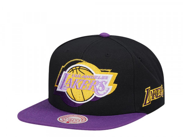 Mitchell & Ness Los Angeles Lakers Logo Blur Hardwood Classic Snapback Cap