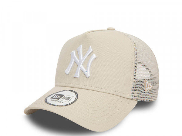 New Era New York Yankees League Essential Gray A Frame Trucker Snapback Cap