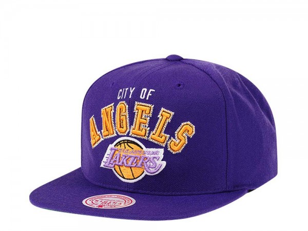 Mitchell & Ness Los Angeles Lakers HWC Zig Zag Satin Undervisor Snapback Cap
