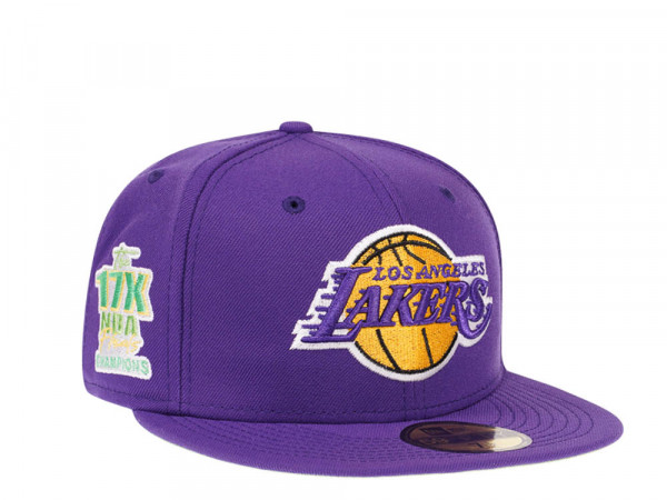 New Era Los Angeles Lakers Citruspop Patch The 17x NBA Finals Champions 59fifty Fitted Cap