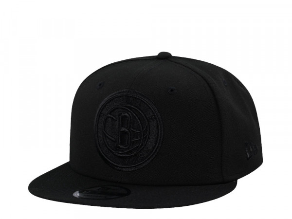 New Era Brooklyn Nets All Black Edition 9Fifty Snapback Cap