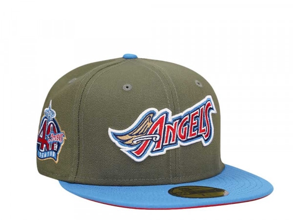 New Era Anaheim Angels 40th Anniversary Olive Two Tone Edition 59Fifty Fitted Cap