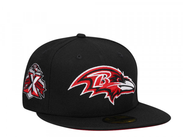 New Era Baltimore Ravens Super Bowl X Black Edition 59Fifty Fitted Cap