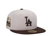 New Era Los Angeles Dodgers 60th Anniversary Stone Coffee Two Tone Edition 59Fifty Fitted Cap