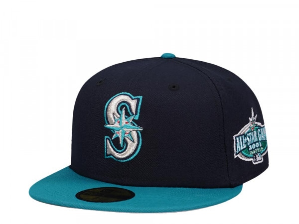 New Era Seattle Mariners Navy Teal Two Tone Classic Edition 59Fifty Fitted Cap