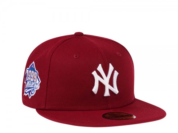 New Era New York Yankees World Series 1999 Smooth Red Peach Edition 59Fifty Fitted Cap