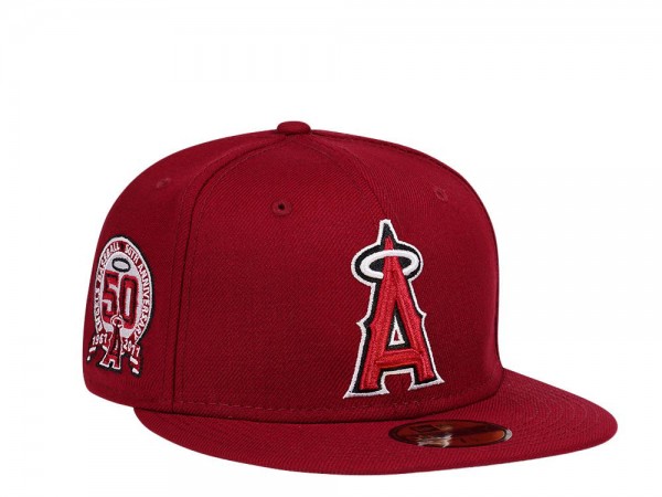 New Era Anaheim Angels 50th Anniversary Smooth Red Edition 59Fifty Fitted Cap