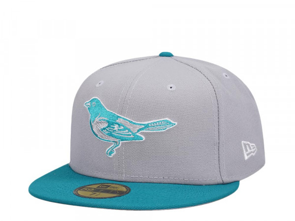New Era Baltimore Orioles Gray Aqua Two Tone Edition 59Fifty Fitted Cap
