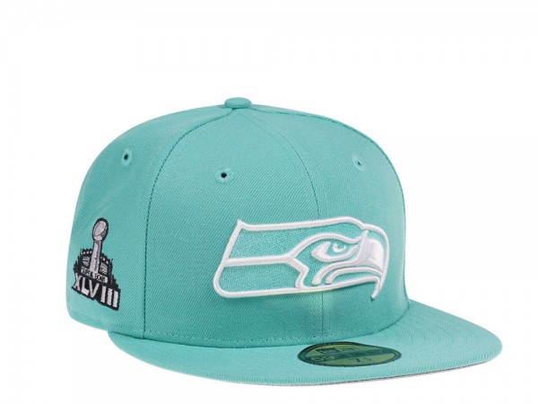 New Era Seattle Seahawks Super Bowl XLVIII Mint Edition 59Fifty Fitted Cap