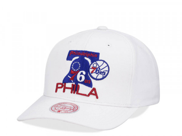 Mitchell & Ness Philadelphia 76ers All in Pro White Snapback Cap