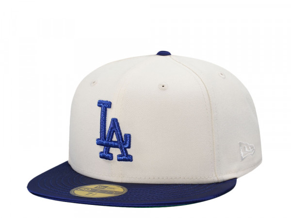 New Era Los Angeles Dodgers Chrome Satin Brim Two Tone Edition 59Fifty Fitted Cap