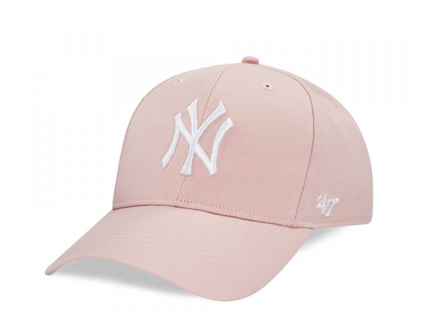 47Brand New York Yankees Dusty Mauve Raised Basic MVP Snapback Cap