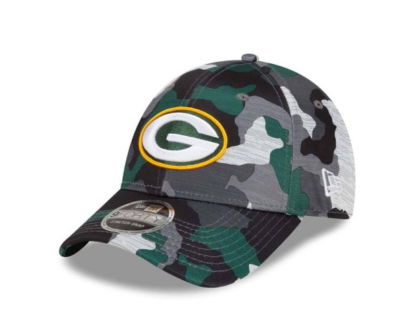 New Era Green Bay Packers NFL Training Camp 22 Camo 9Forty Stretch Snapback Cap