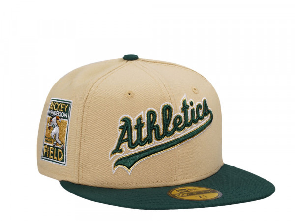 New Era Oakland Athletics Rickey Henderson Field Vegas Gold Two Tone Edition 59Fifty Fitted Cap