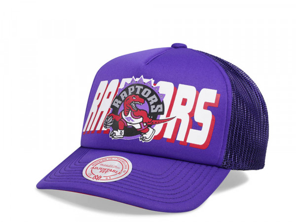 Mitchell & Ness Toronto Raptors Purple Billboard Trucker Snapback Cap