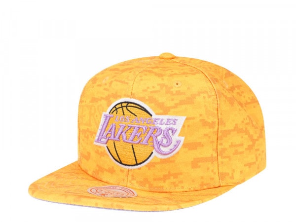 Mitchell & Ness Los Angeles Lakers NBA Team Digi Camo Hardwood Classic Snapback Cap